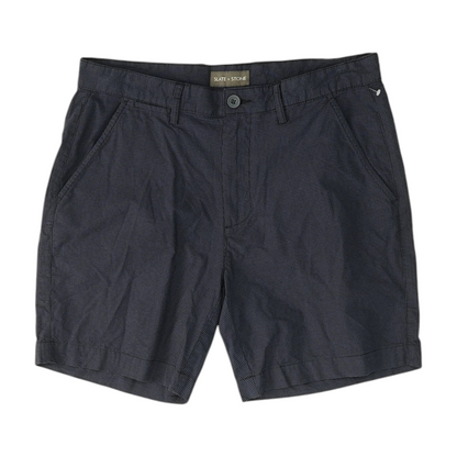 Navy Check Chino Shorts