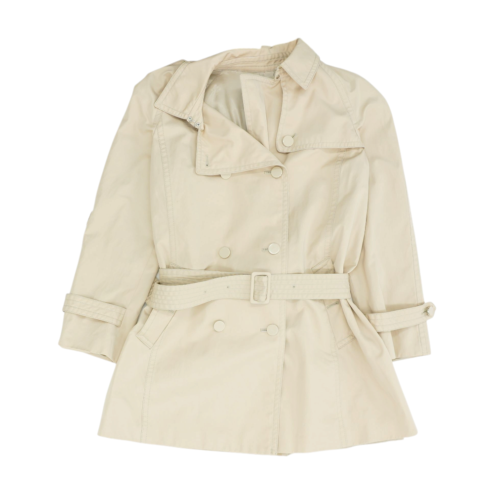 Beige Petite Solid Coat