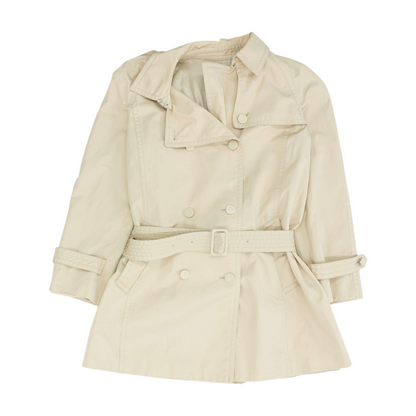 Beige Petite Solid Coat