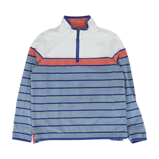 Blue Striped 1/4 Zip Pullover