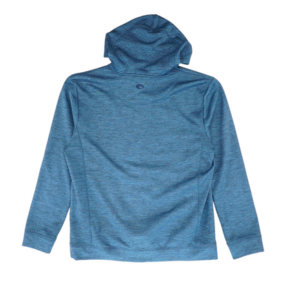 Blue Solid Hoodie Pullover