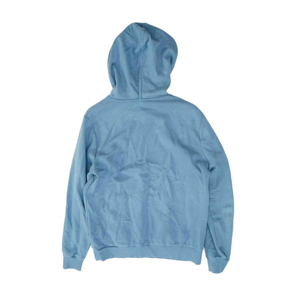 Blue Solid Hoodie Pullover