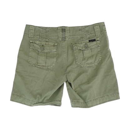 Green Solid Chino Shorts