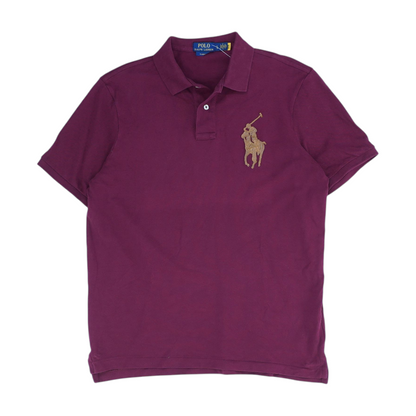 Maroon Solid Short Sleeve Polo