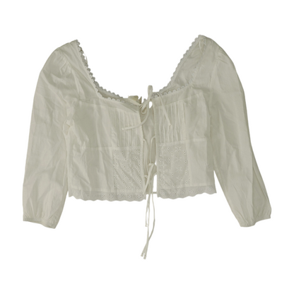 White Cropped Blouse
