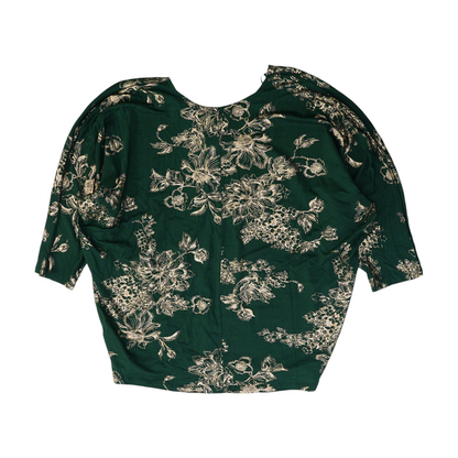 Green Floral Blouse