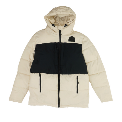 Beige Color Block Coat