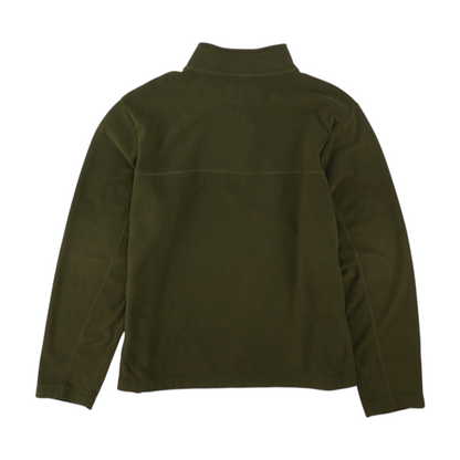 Green Solid 1/4 Zip Pullover
