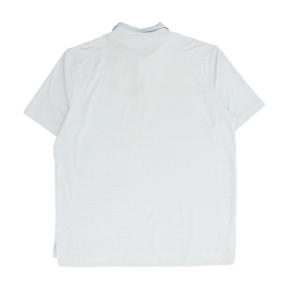 Peter Millar White Striped Short Sleeve Polo – Image 2