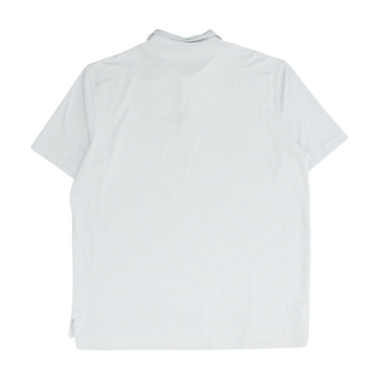 Peter Millar White Striped Short Sleeve Polo – Image 2