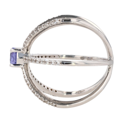 Sterling Silver Tanzanite Fashion Ring