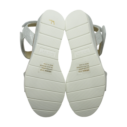 Silver Wedged Sandals