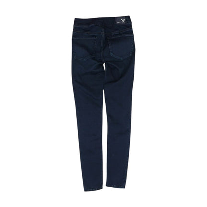 Blue Solid Low Rise Skinny Leg Jeans