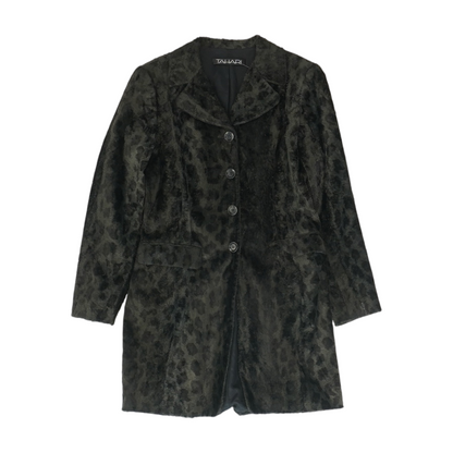 Charcoal Animal Print Coat