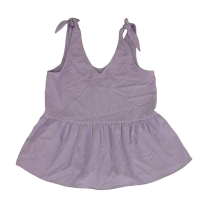 Lavender Solid Sleeveless Blouse