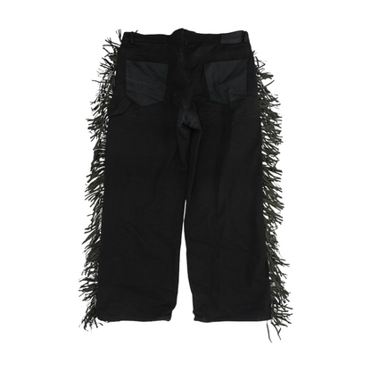 Black Color Block Regular Jeans