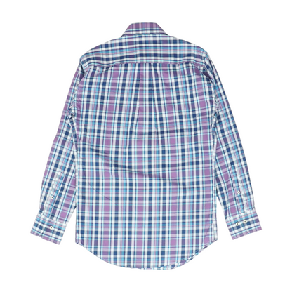 Multi Plaid Long Sleeve Button Down