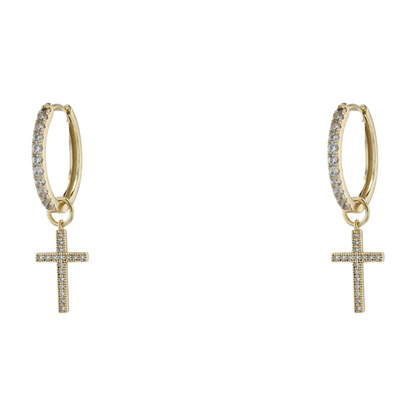 Sterling Silver Cubic Zirconia Hoop Earrings