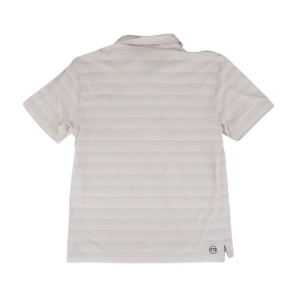 Pink Striped Short Sleeve Polo
