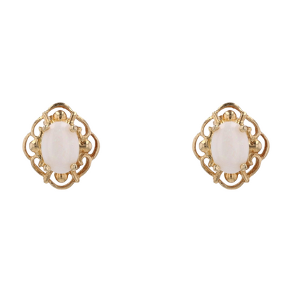 14K Yellow Gold Stud Earrings