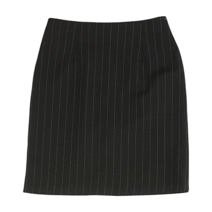 Black Striped Midi Skirt