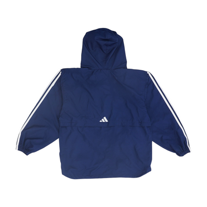 Navy Solid Rain Hoodie Pullover
