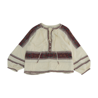 Beige Print Blouse