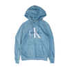 Blue Solid Hoodie Pullover
