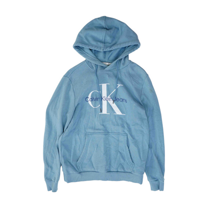 Blue Solid Hoodie Pullover