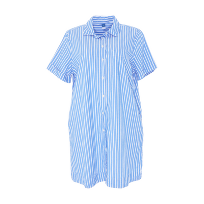 Blue Striped Mini Dress