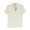 Beige Solid Short Sleeve Polo