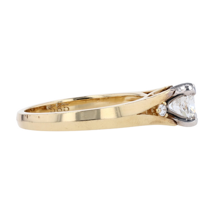 1/2 ctw 14K Yellow Gold Lab Grown Diamond Engagement Ring