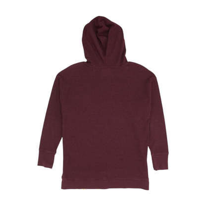 Burgundy Solid Hoodie Pullover