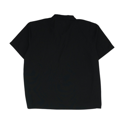 Black Solid Short Sleeve Polo