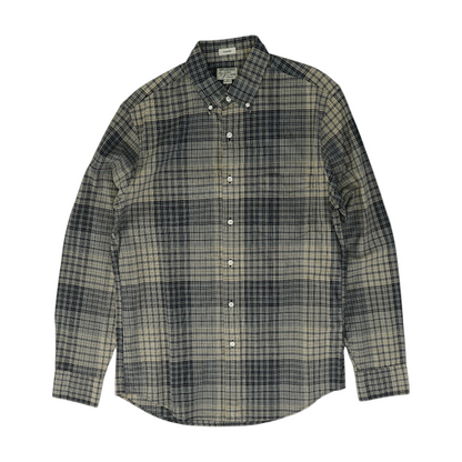 Navy Plaid Long Sleeve Button Down
