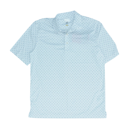 White Graphic Short Sleeve Polo