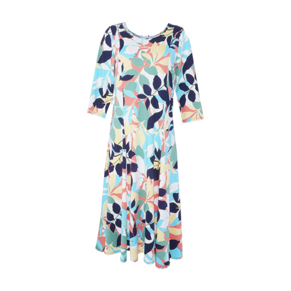 Multi Abstract Midi Dress