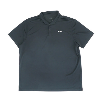 Black Solid Short Sleeve Polo