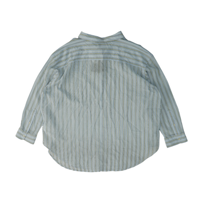 Blue Plus Striped Button Down