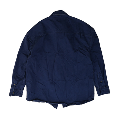 Navy Solid Long Sleeve Button Down