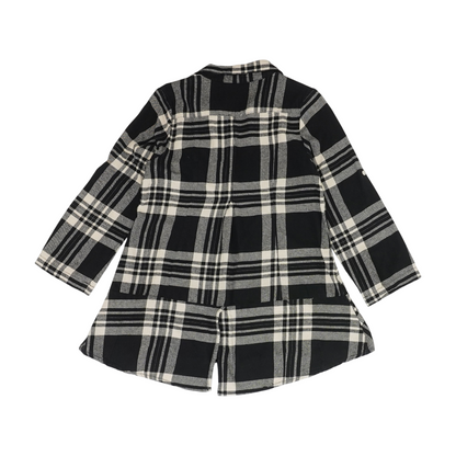 Black Plaid Flannel Button Down