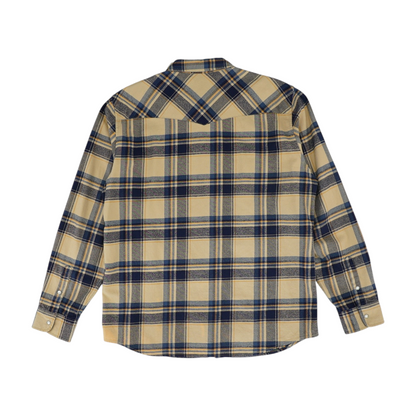 Tan Plaid Flannel Button Down