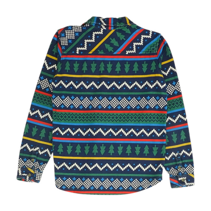 Multi Graphic Long Sleeve Button Down