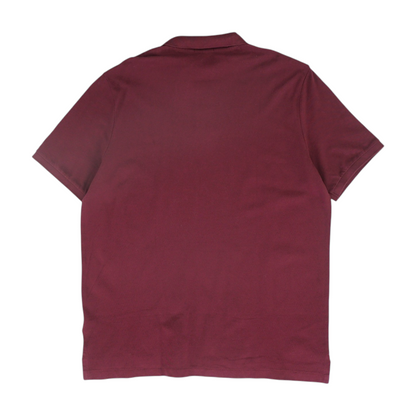 Maroon Solid Short Sleeve Polo