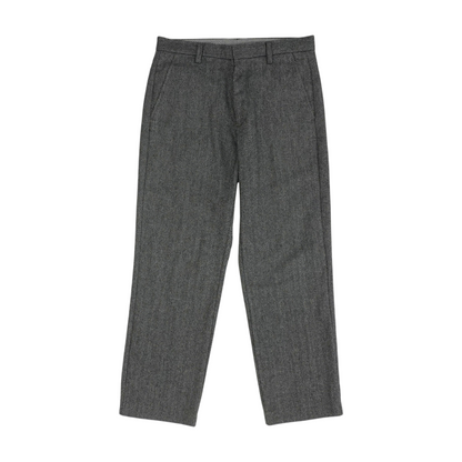 Gray Herringbone Classic Pants