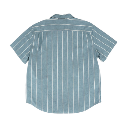 Blue Striped Short Sleeve Button Down