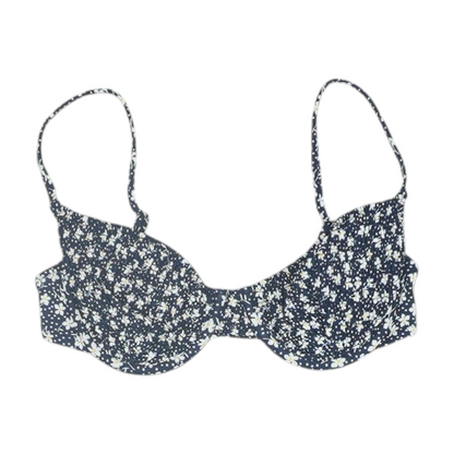 Navy Floral Swim Top