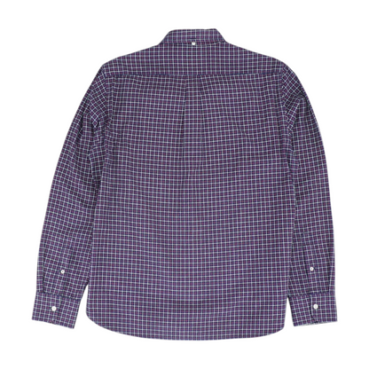 Navy Check Long Sleeve Button Down