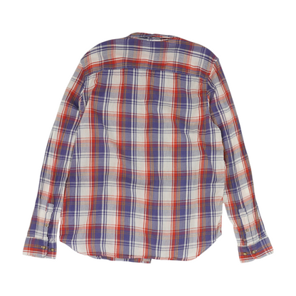Blue Plaid Long Sleeve Button Down