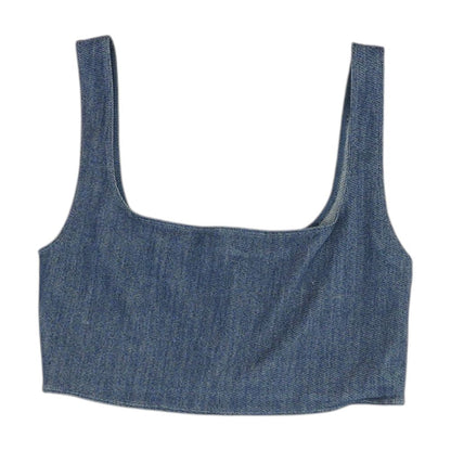 Blue Cropped Blouse